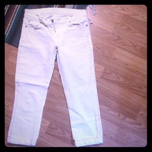 7 for All Mankind white skinny crop